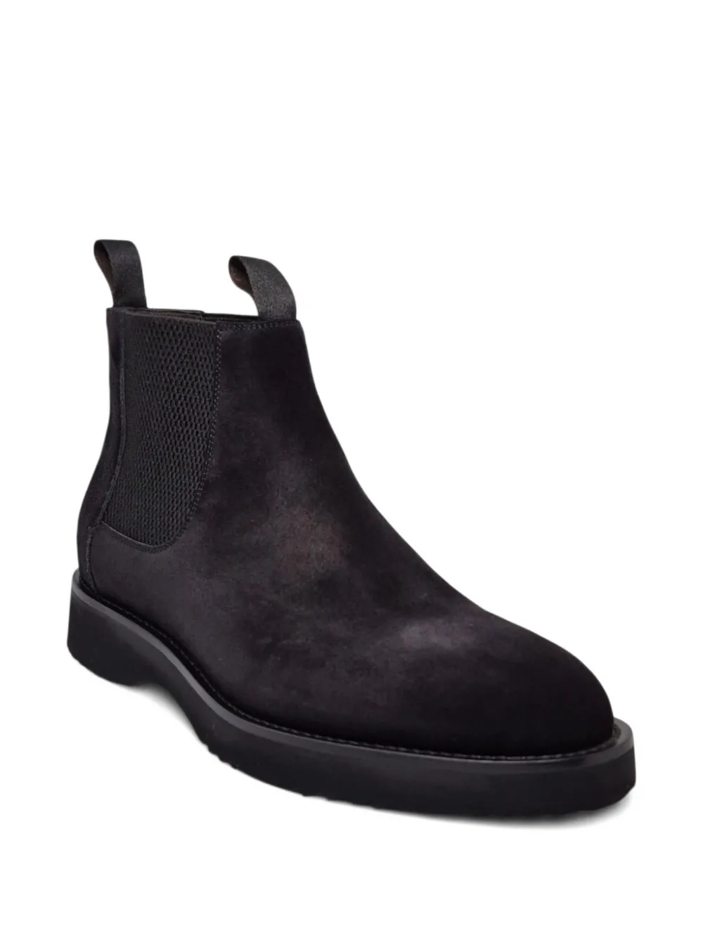Barrett suede elastic-panel chelsea boots Black