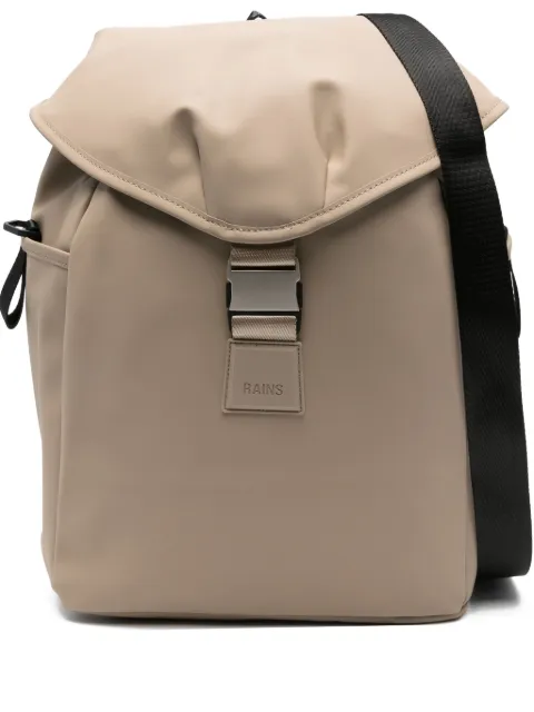 Rains buckle-fastening roll-top backpack