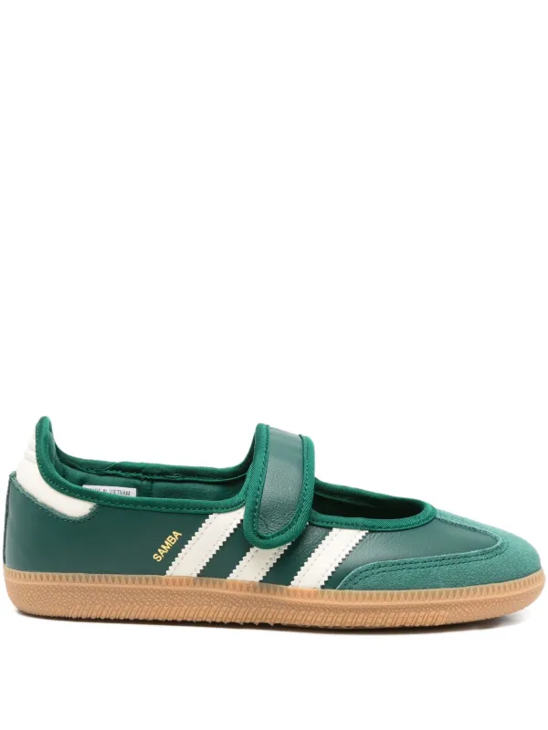 Adidas Samba Jane three-stripe Sneakers | Green | FARFETCH GE