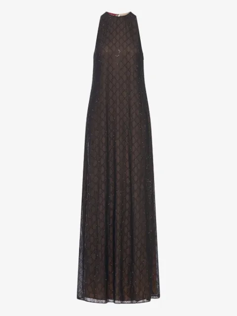Gucci vestido de georgette con monograma GG