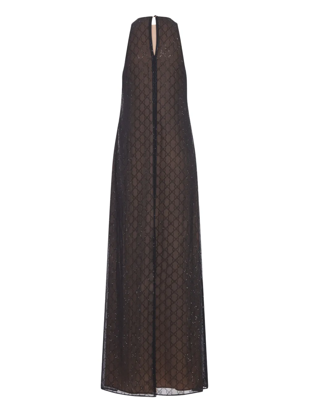Gucci Zijden georgette jurk met GG-monogram - Zwart