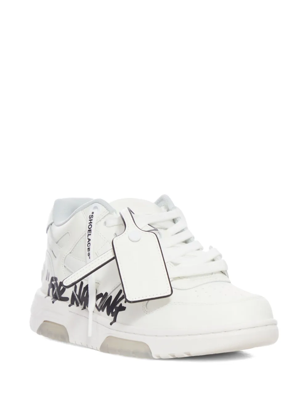 Off-White Out of Office graffiti-print low-top sneakers - Wit