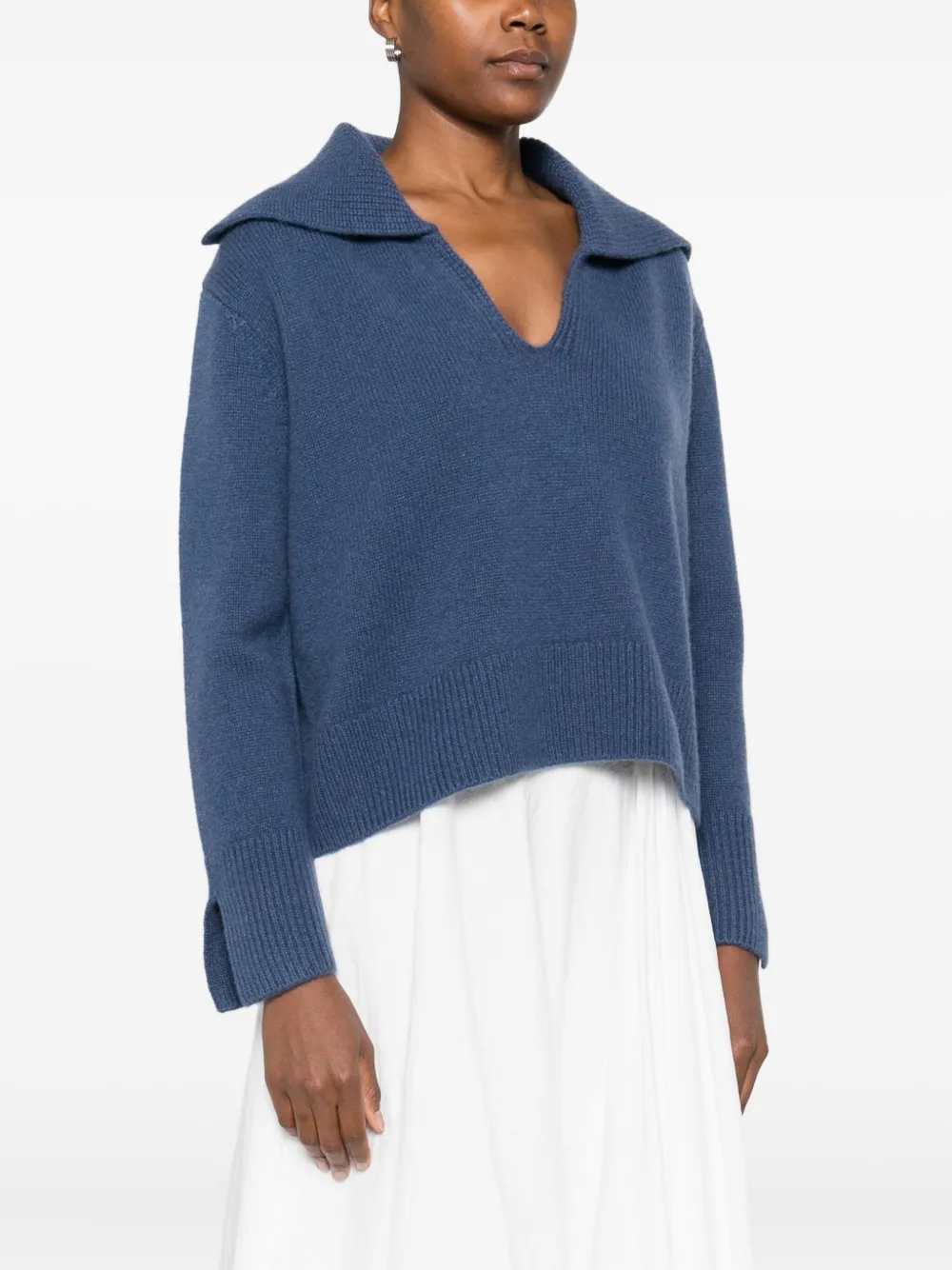 Arch4 Ribbed-hem Cashmere Sweater In Gold