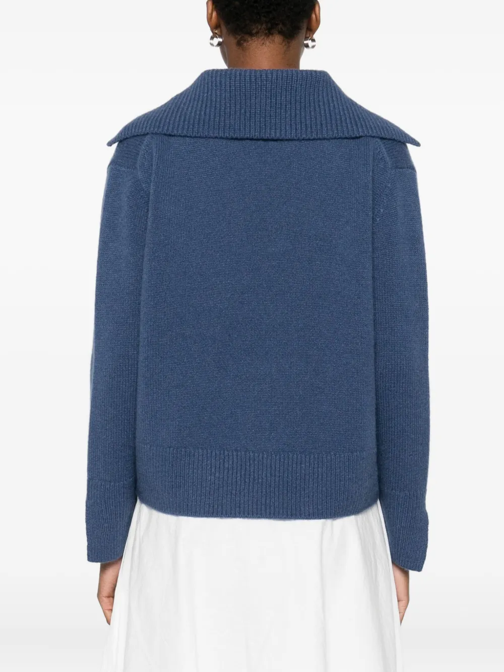 Arch4 Ribbed-hem Cashmere Sweater In Gold