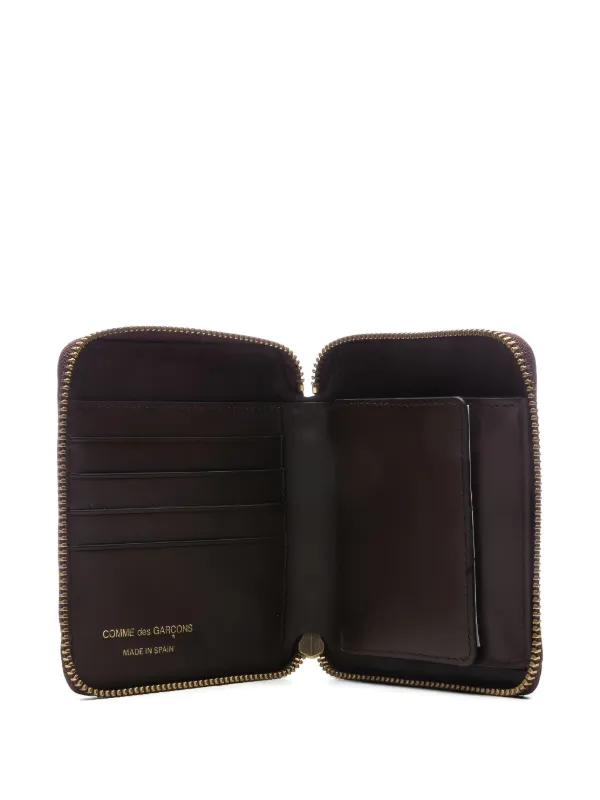 Comme Des Garçons Wallet zip-around Leather Wallet | Brown