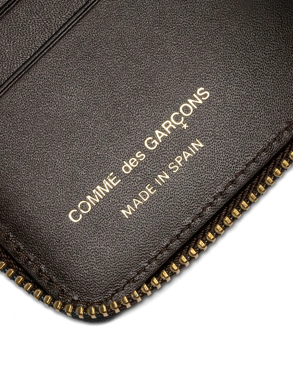 Comme Des Garçons Zip-around Leather Wallet In Brown