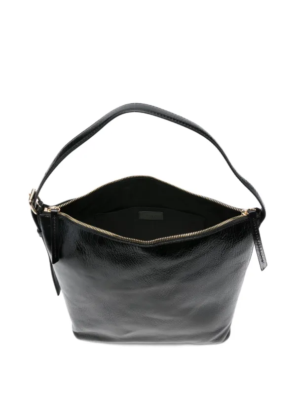 A.P.C. zip-fastening Leather Shoulder Bag | Black | FARFETCH