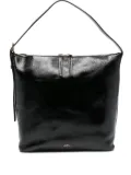 A.P.C. zip-fastening leather shoulder bag - Black
