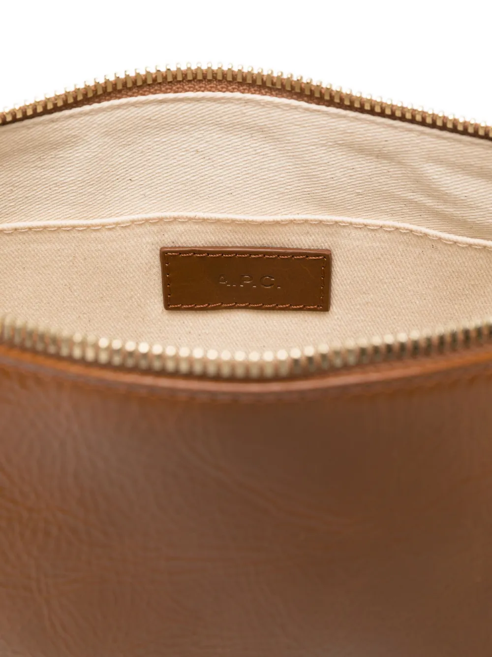Apc Leather Buckle-detail Tote Bag In Brown