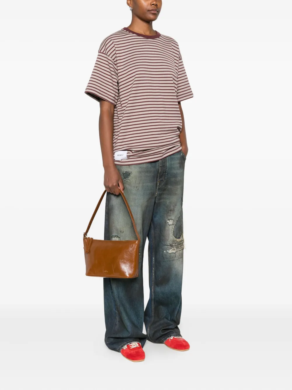 A.P.C. leather buckle-detail tote bag - Bruin