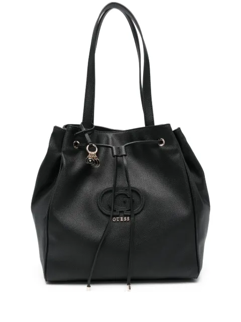 GUESS USA drawstring logo-plaque tote bag