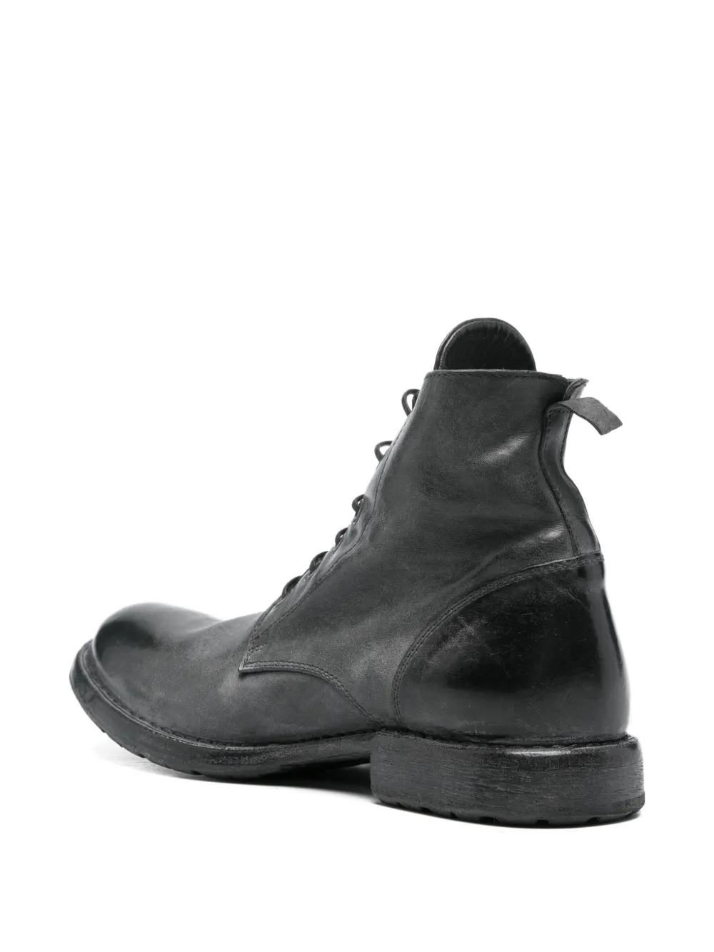 Moma lace-up leather boots Black