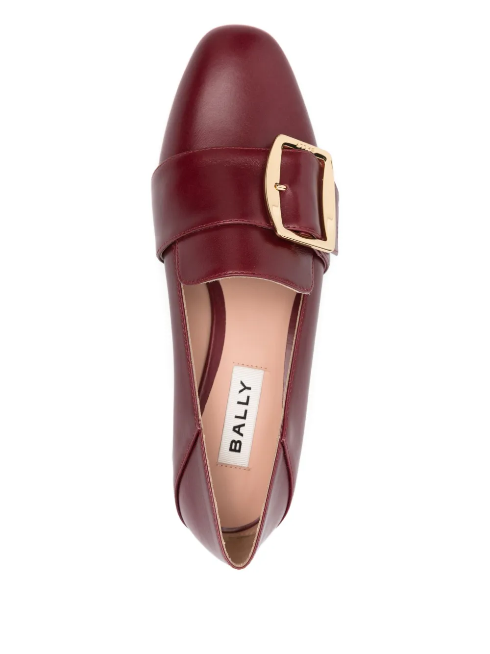 Bally 40mm buckle heeled pumps Red