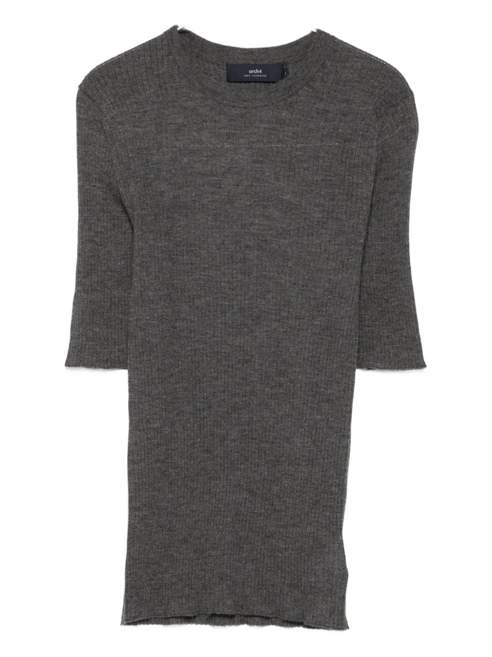 arch4 ribbed short-sleeve sweater | Grey | Image 1