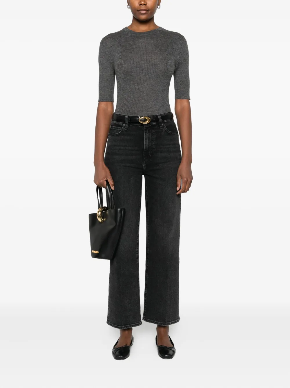 arch4 ribbed short-sleeve sweater | Knitted Sweaters | Image 2