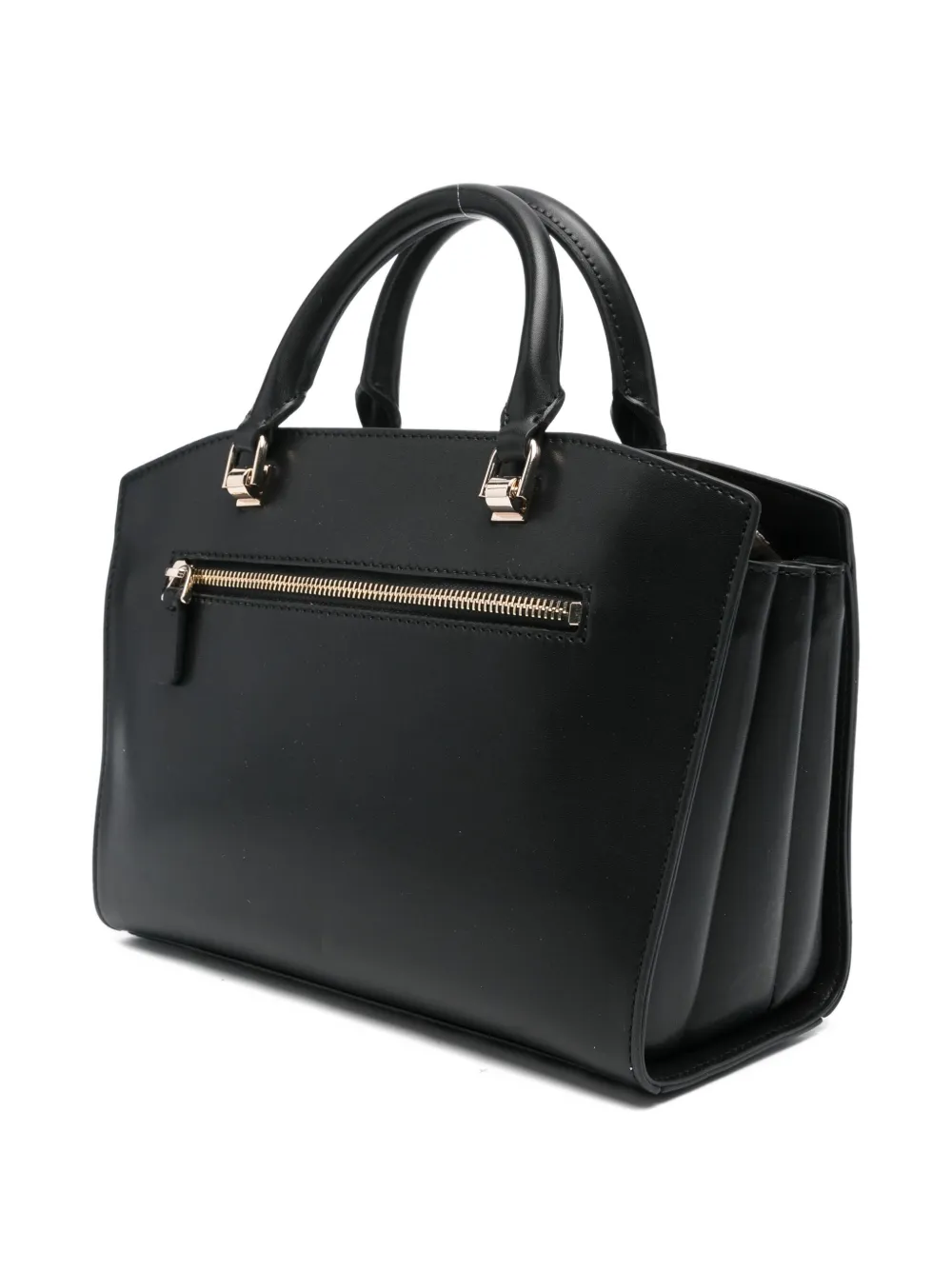 Guess Usa Queensland Padlock Top-handle Tote Bag In Black