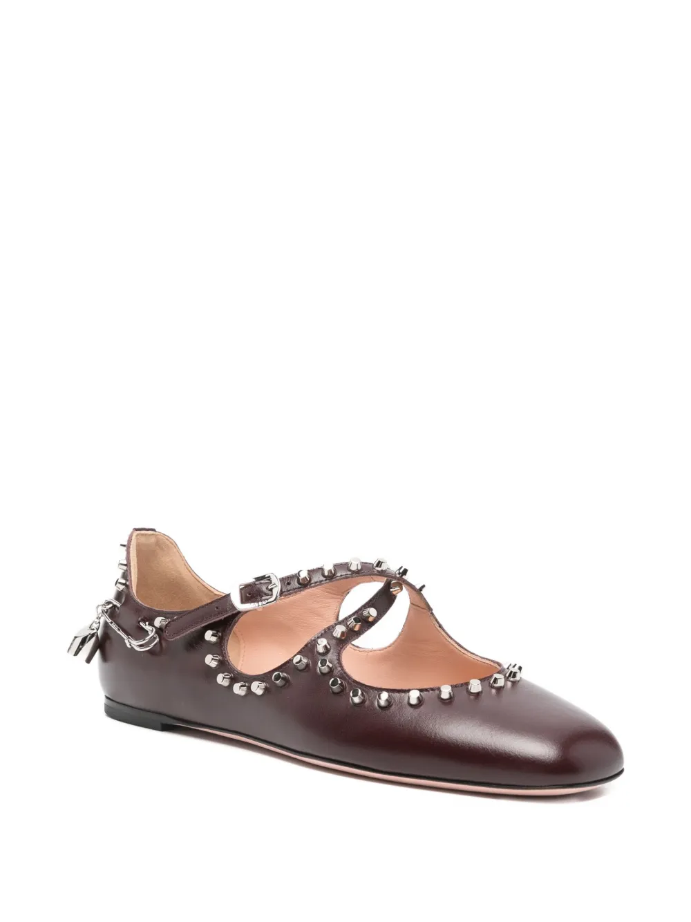 Bally Baunty studded-detail ballerina Red