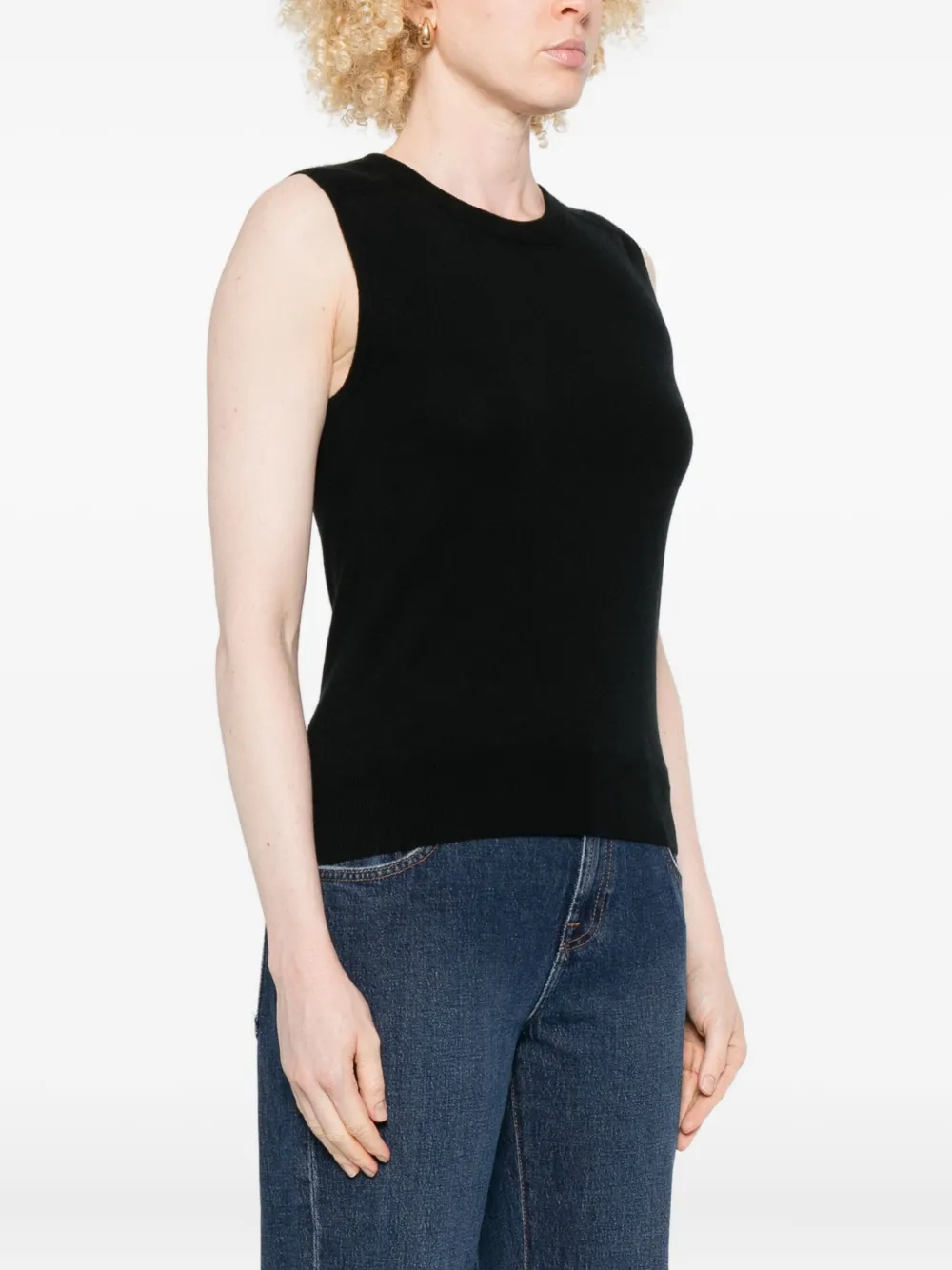 Arch4 Round-neck Tank Top In Black