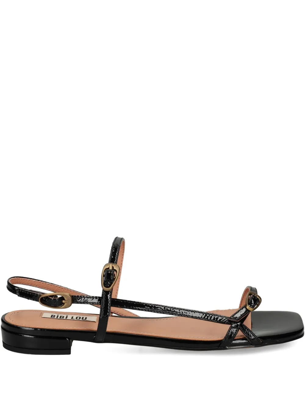 Bibi Lou buckle-detail square-toe sandals Black