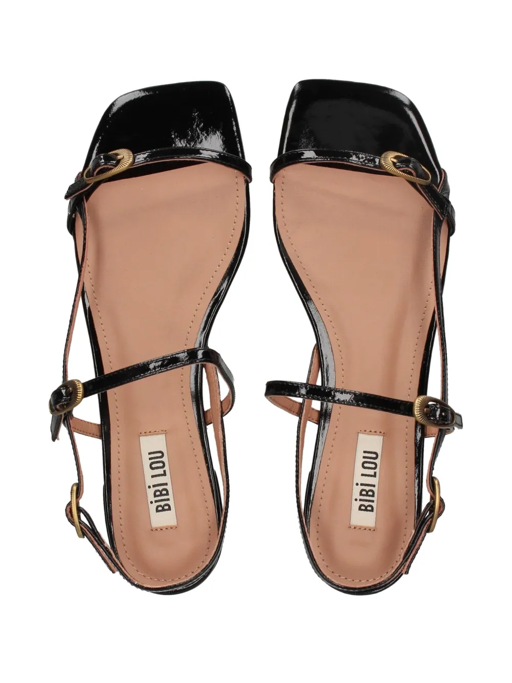 Bibi Lou buckle-detail square-toe sandals Black