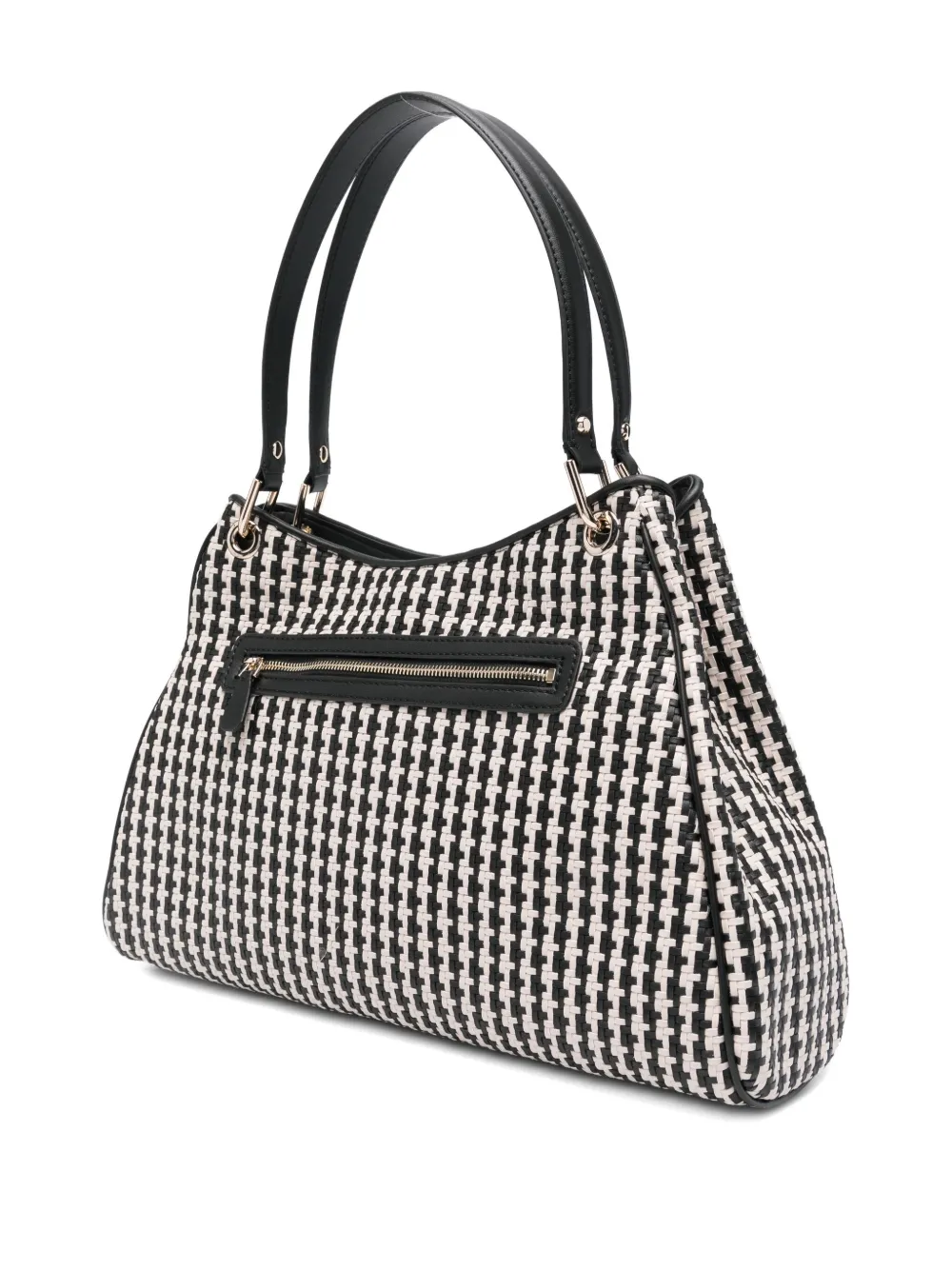 GUESS USA houndstooth tote bag - Zwart