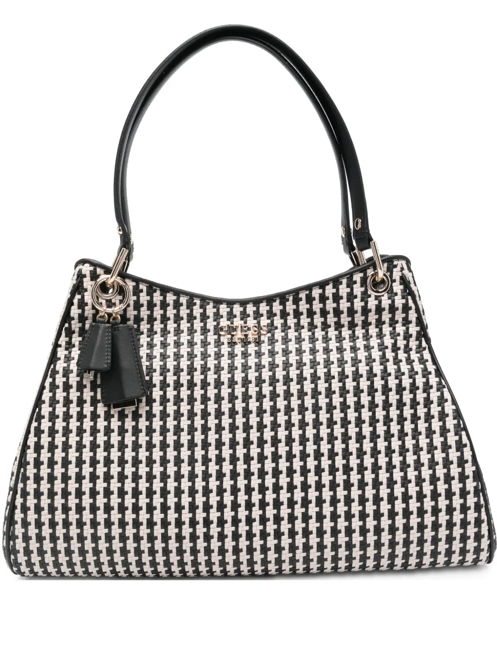 GUESS USA houndstooth tote bag | Black | Image 1