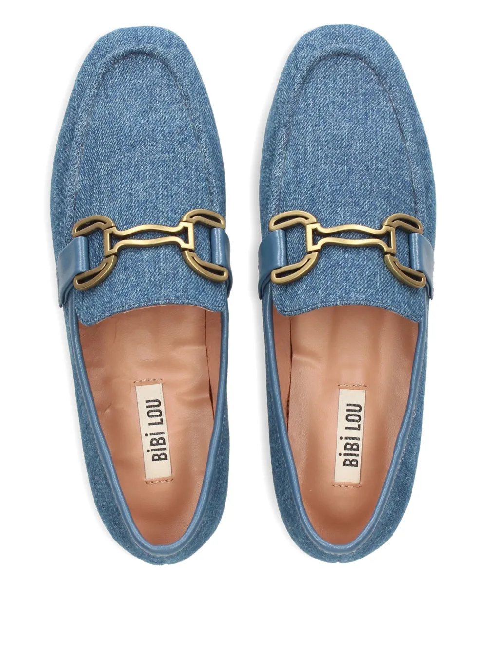 Bibi Lou Woman Loafers Blue Size 8 Leather In Blue
