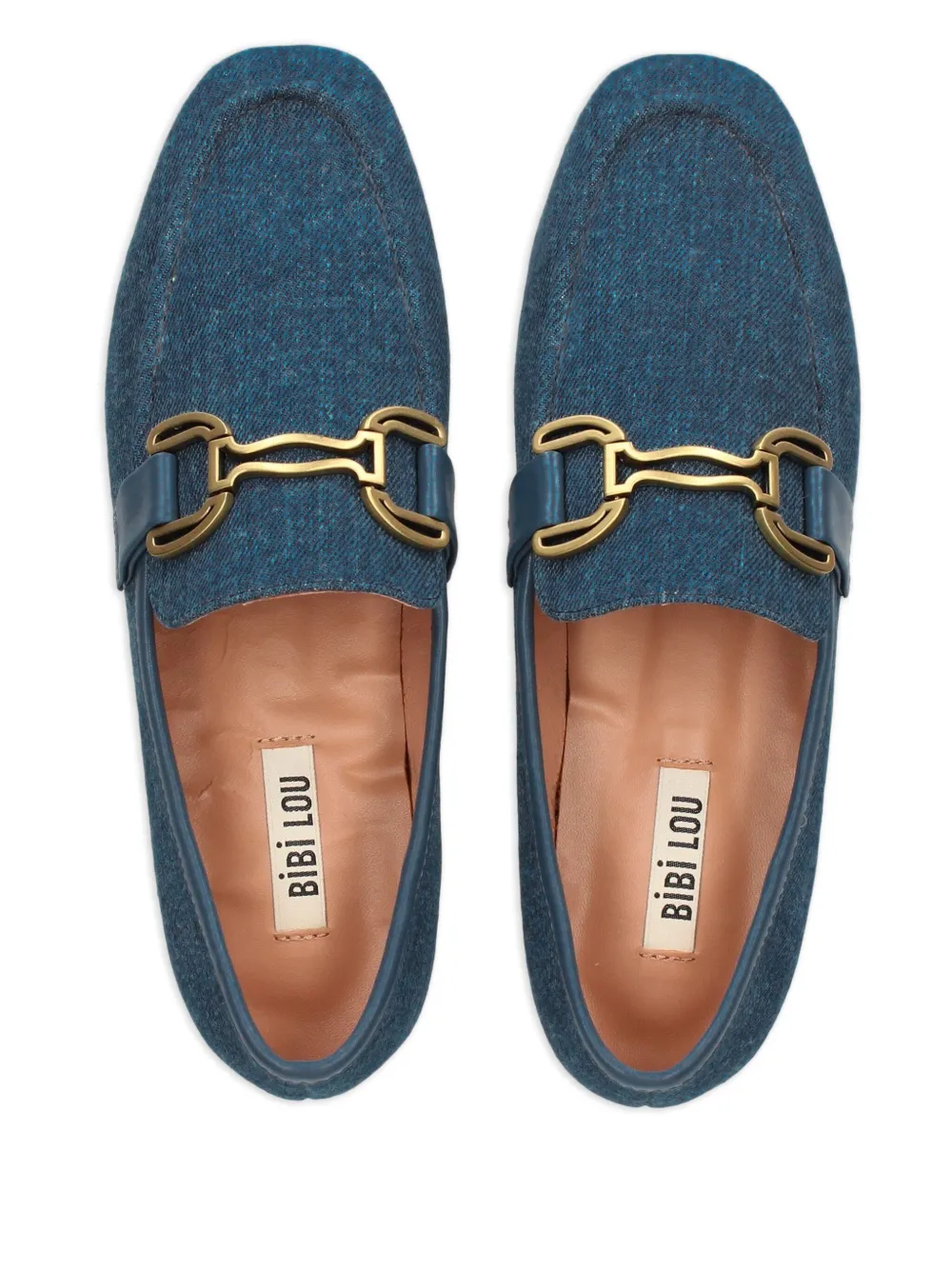 Bibi Lou denim chain-link loafers Blue