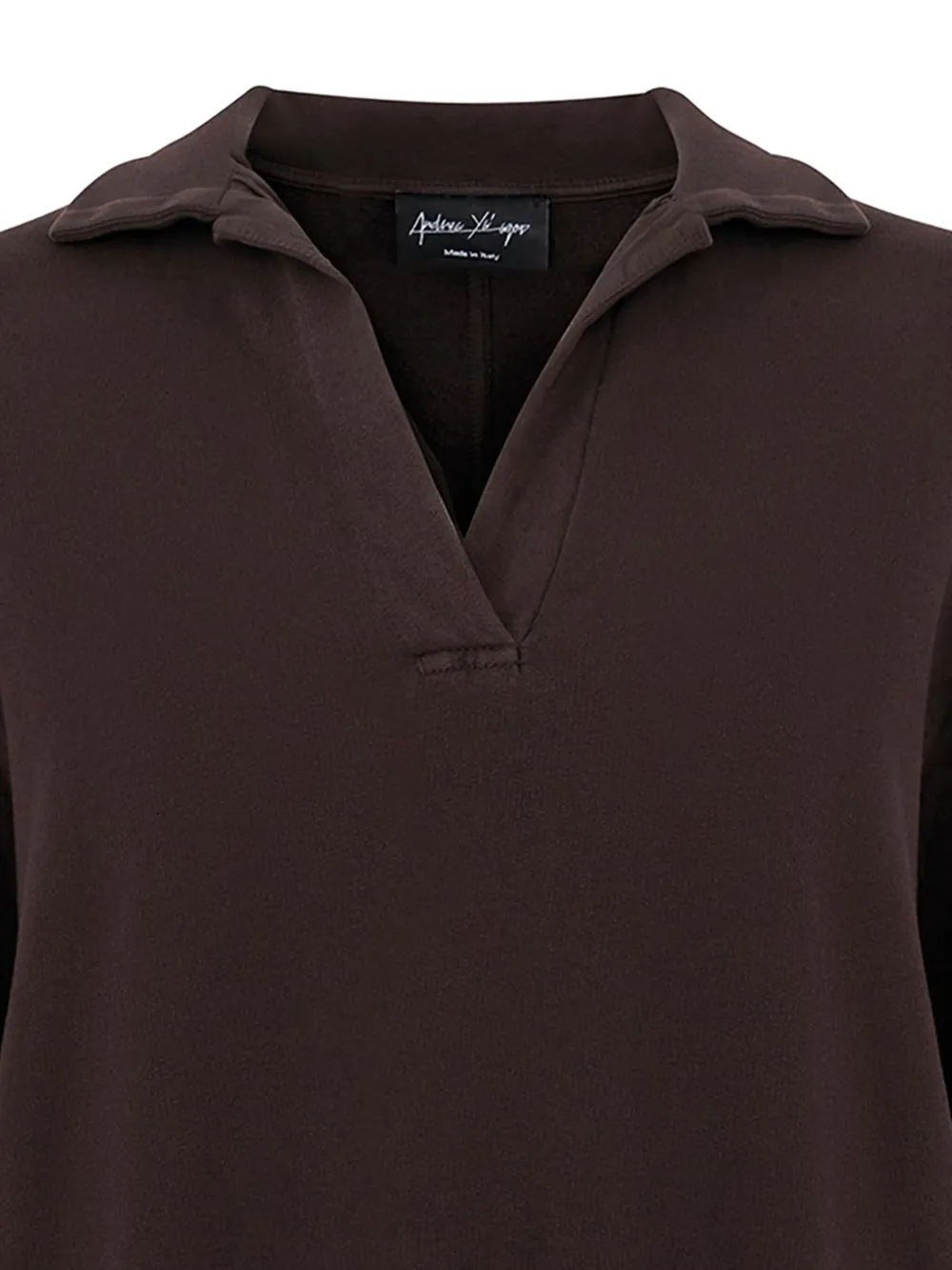 Andrea Ya'aqov Polo-neck Sweatshirt In Brown