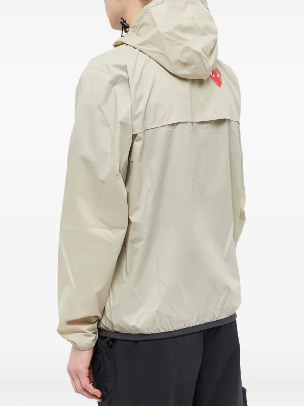 Comme Des Garçons Play x K-Way ハーフジップ フーデッドジャケット