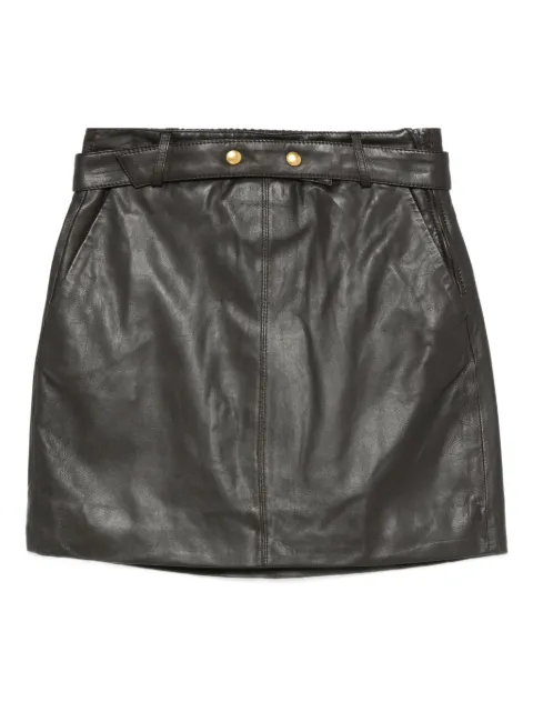 Studio Ar Lain belted leather skirt