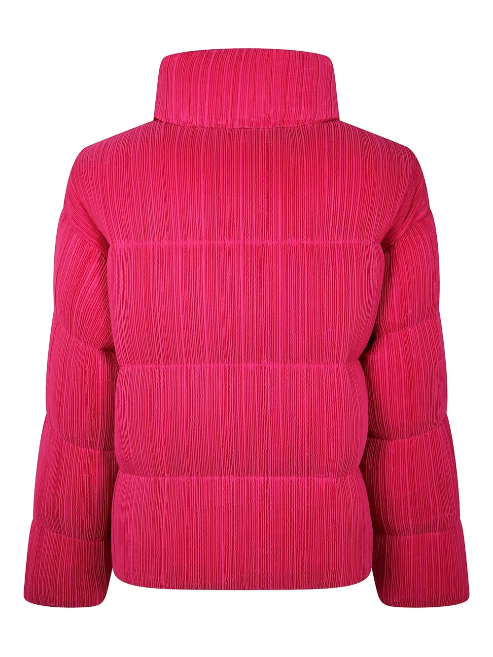 Emporio Armani plissé-effect padded coat | Single Breasted Coats | Image 2
