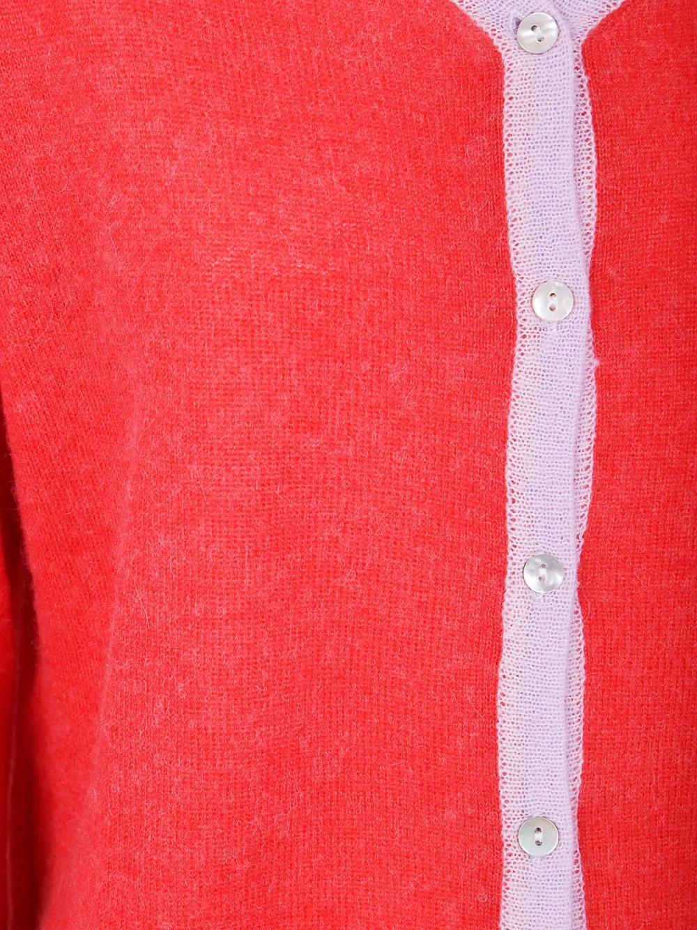  In Bed With You Contrast-panel Cardigan - Red 