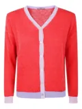 IN BED WITH YOU contrast-panel cardigan - Red