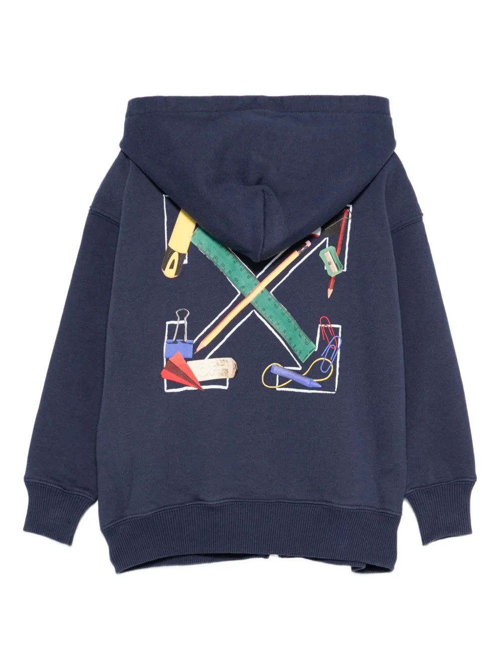 Off-White Kids zip-up stationery-print hoodie | Boys Hoodies & Sweatshirts | Image 2