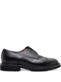 Barrett pebbled-leather derby shoes - Black