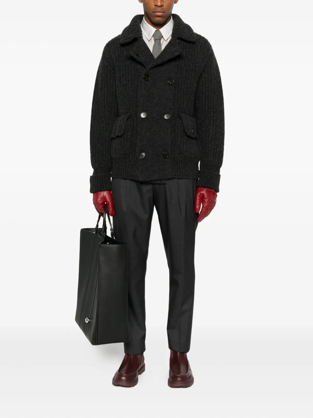 Roberto Collina double-breasted patch-pocket cardigan | Cardigans | Image 2