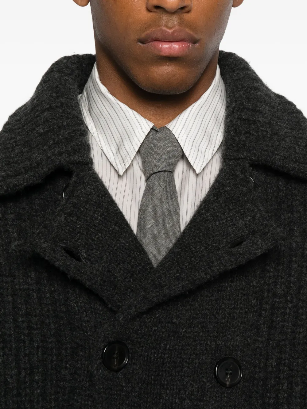 Roberto Collina Vest met dubbele rij knopen en opgestikte zak Grijs