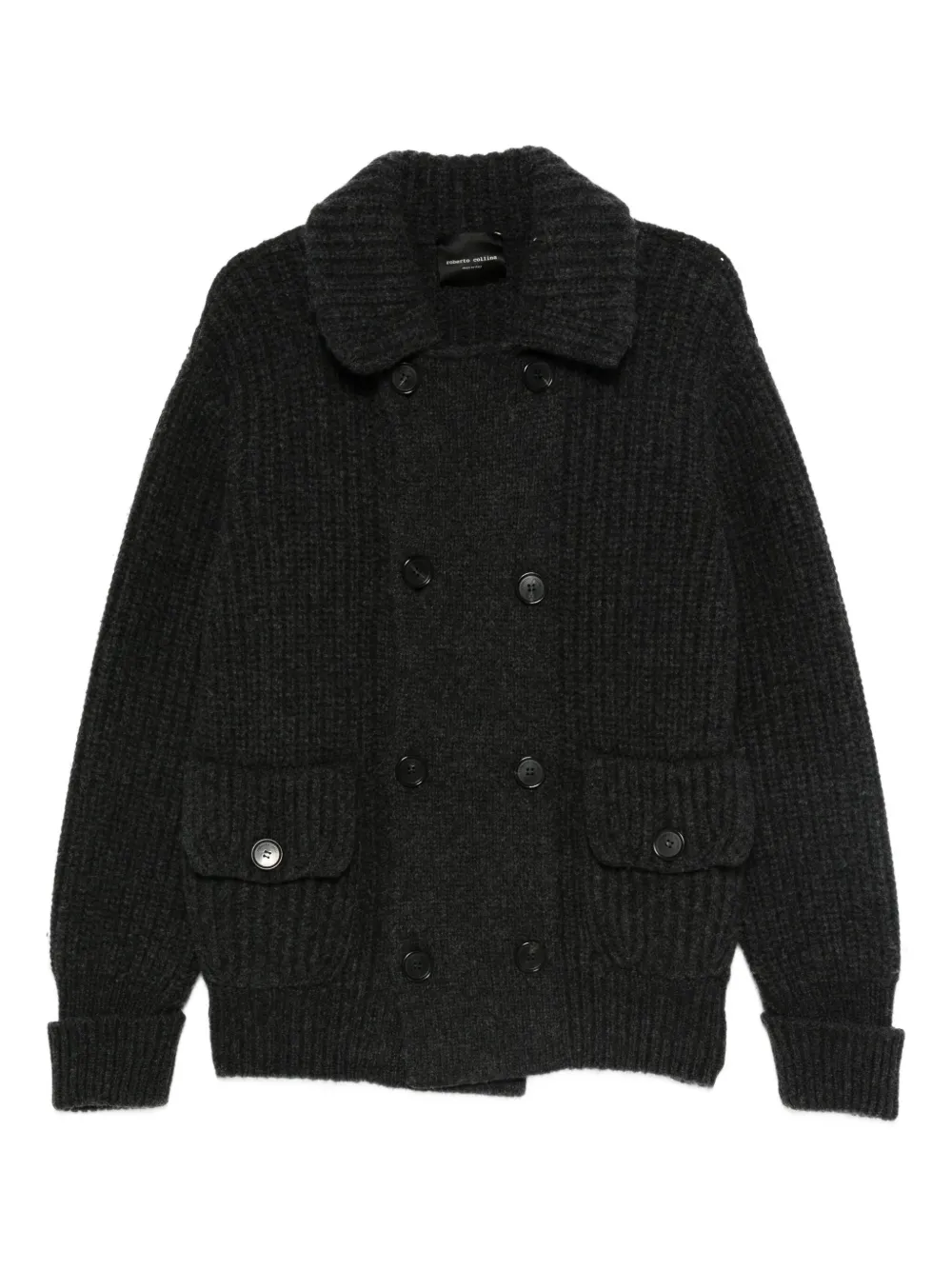 Roberto Collina double-breasted patch-pocket cardigan | Grey | Image 1