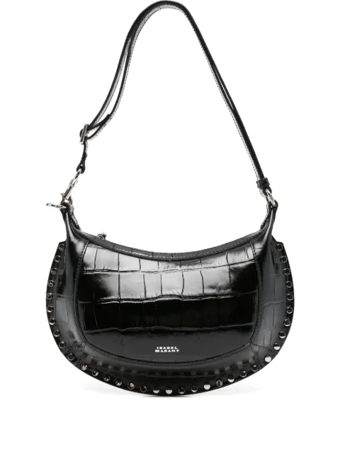 ISABEL MARANT crocodile-embossed studded shoulder bag