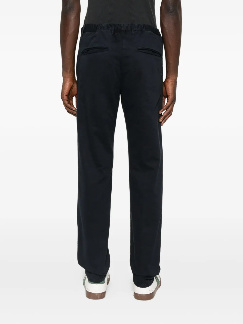 Incotex Broek met elastische taille Blauw