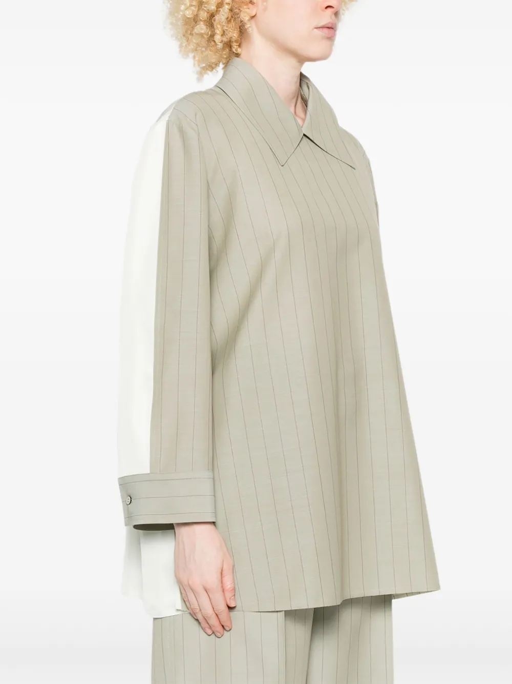 Jil Sander Blouse met krijtstreep Beige