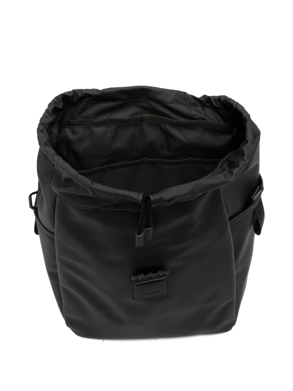 Rains Mini Rectangular Backpack Adjustable Straps In Black