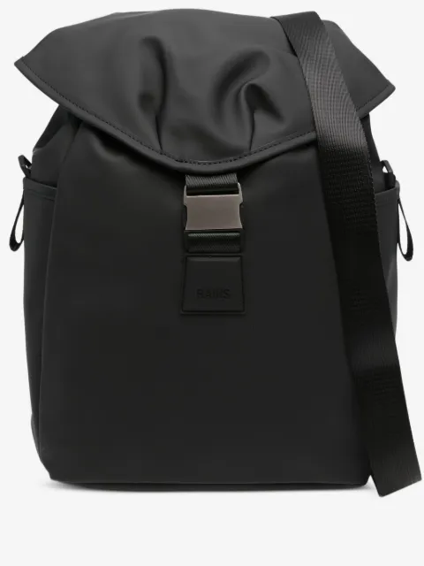Rains buckle-fastening flap-top backpack