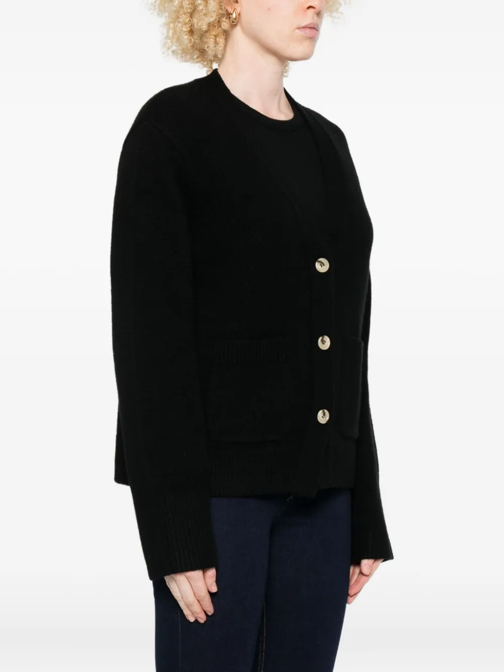 Arch4 Pocket Button Cardigan In Black