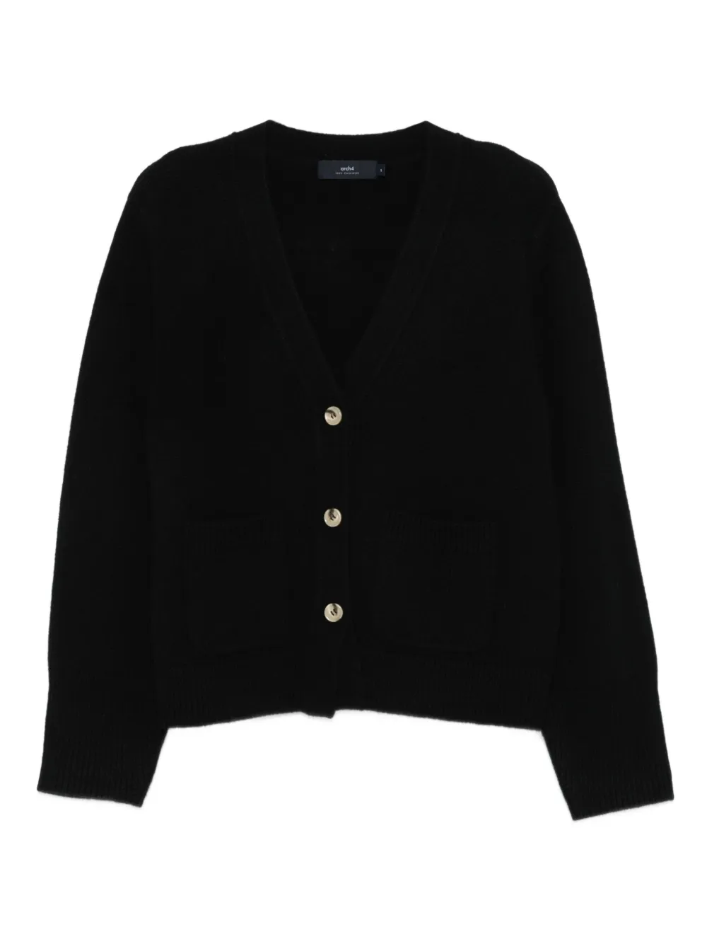 arch4 pocket button cardigan | Black | Image 1