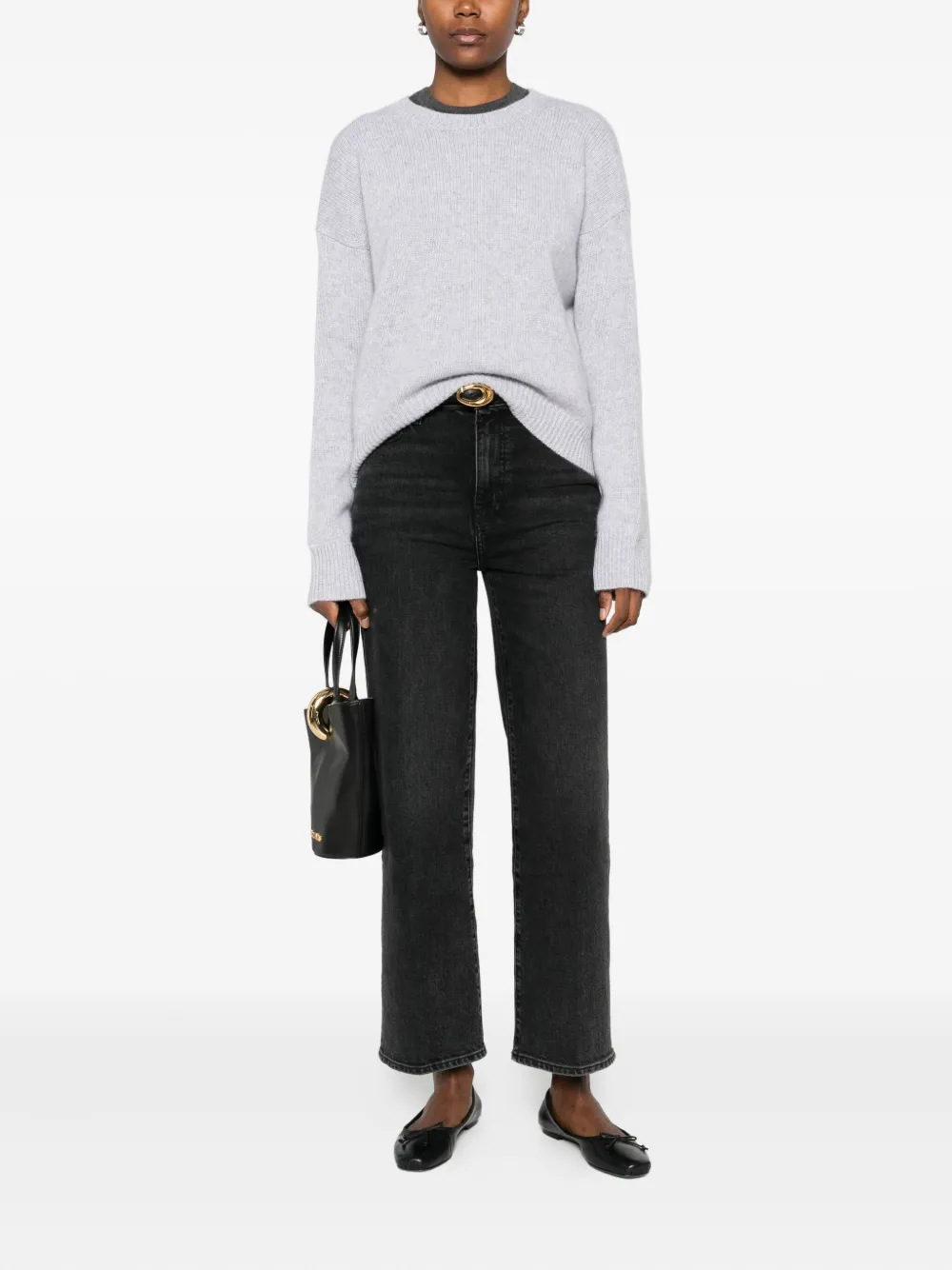 arch4 round-neck cropped sweater | Knitted Sweaters | Image 2