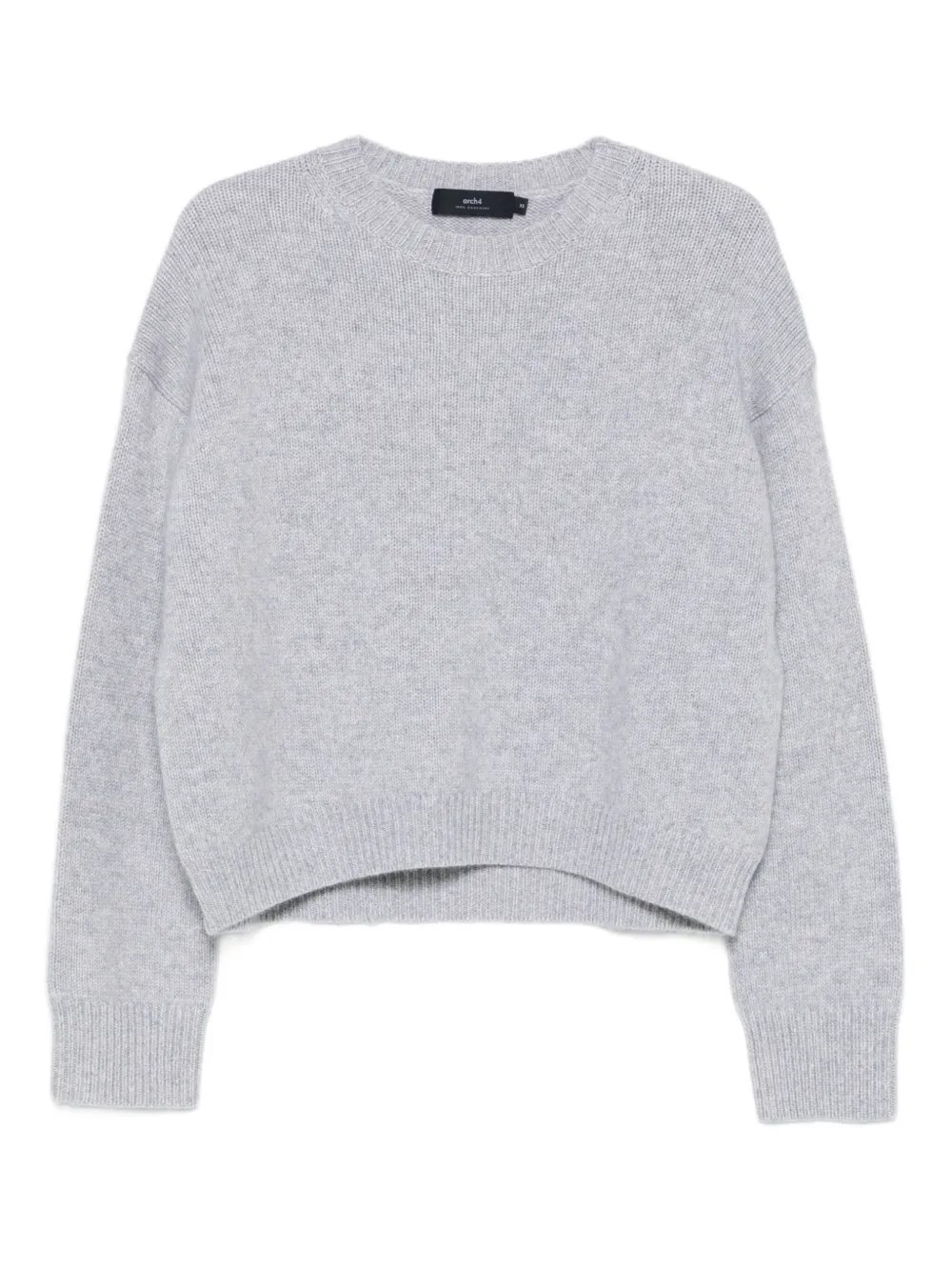 arch4 round-neck cropped sweater | Grey | Image 1