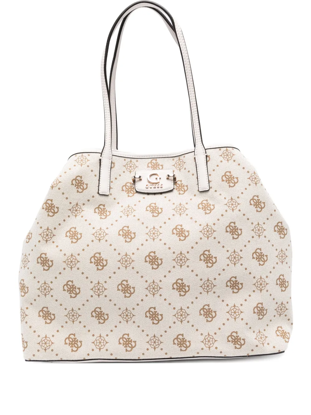 Guess Usa Neda Logo-plaque Tote Bag In Neutral