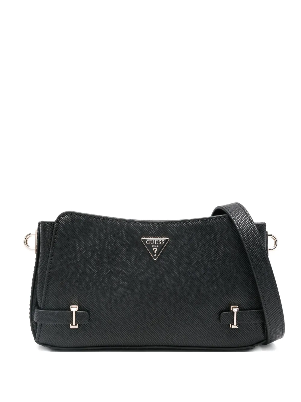 GUESS USA Rosalba Saffiano logo-plaque cross bag | Black | Image 1